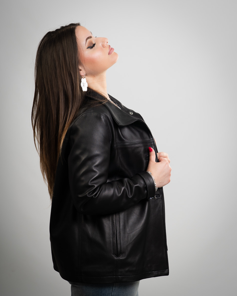 Giacca in Pelle da Donna – Eleganza Moderna in Nero - immagine 4